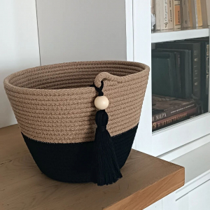 Фото из отзыва к Шнур вязаный жёсткий 8 мм джутовый цвет с сердечником