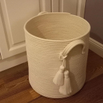 Фото из отзыва к Шнур вязаный жёсткий 8 мм молочный с сердечником