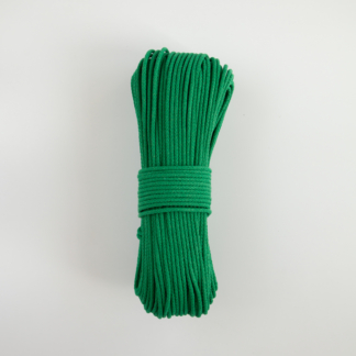Шнур вязаный 5 мм зелёный лесной с сердечником