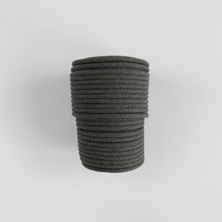 Шнур вязаный жёсткий 8 мм графитовый с сердечником - w.ALL.s, шитьё