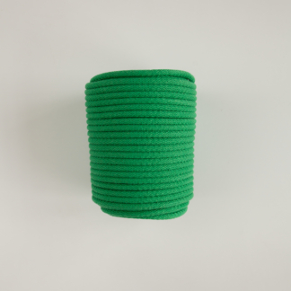 Шнур вязаный 8 мм зелёный с сердечником