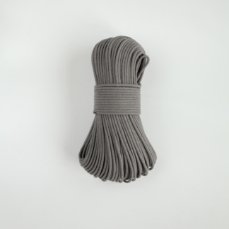 Шнур плетёный 5 мм серый тёплый с сердечником