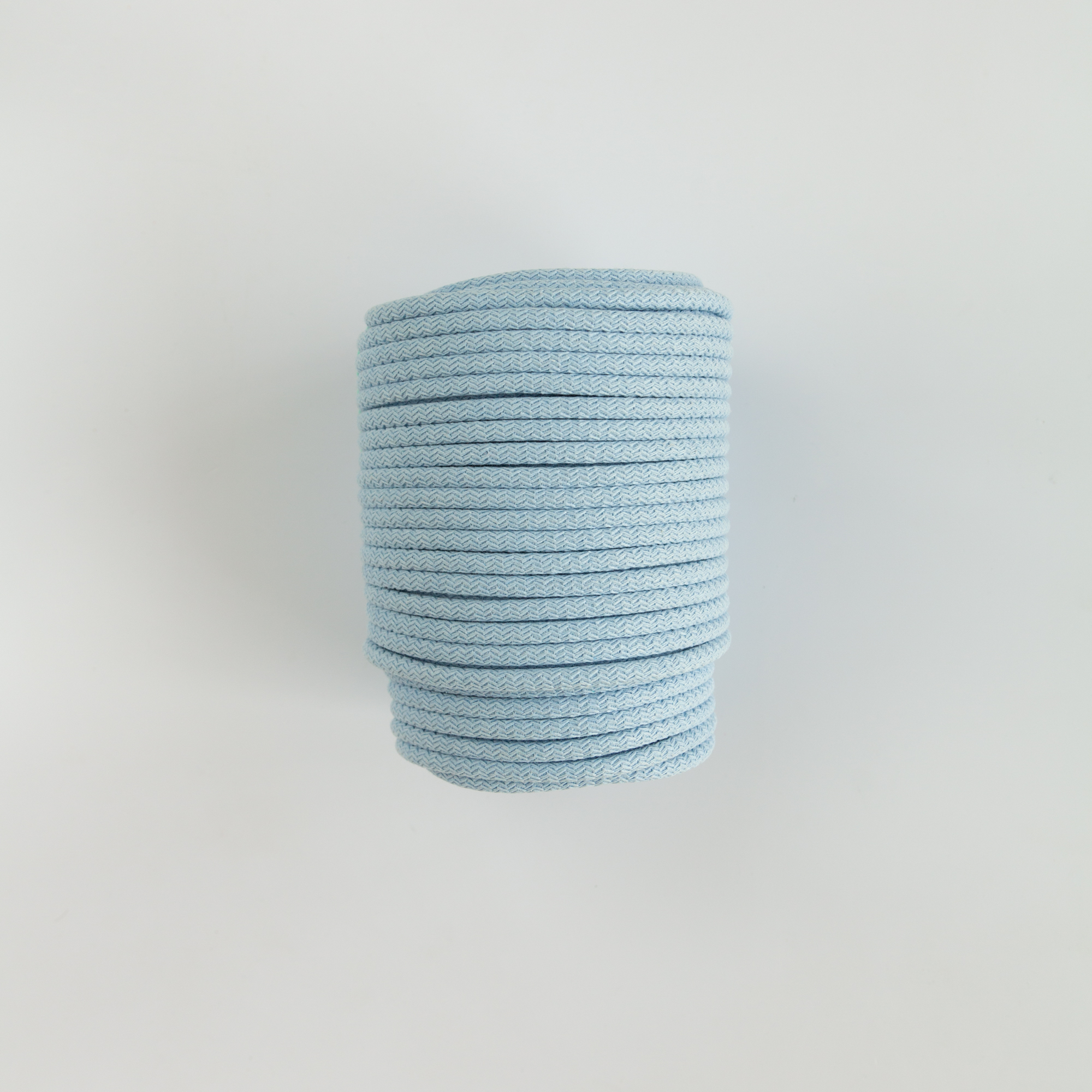 Шнур вязаный жёсткий 8 мм голубой с сердечником - w.ALL.s, шитьё из шнура