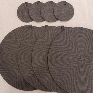 Фото из отзыва к Шнур вязаный 5 мм коричневый тёмный с сердечником