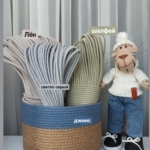 Фото из отзыва к Шнур плетёный 5 мм шалфей с сердечником