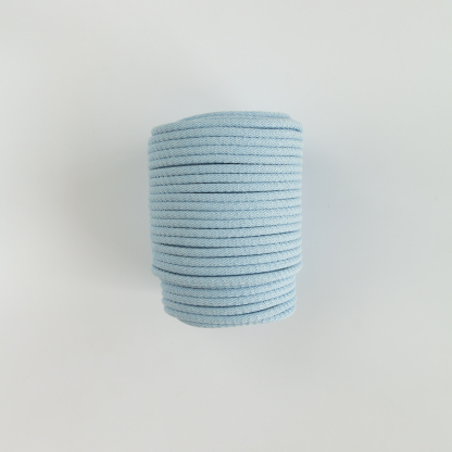 Шнур вязаный 8 мм голубой с сердечником
