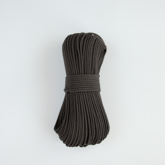 Шнур плетёный 5 мм коричневый тёмный с сердечником