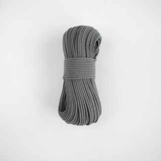 Шнур плетёный 5 мм серый тёмный с сердечником