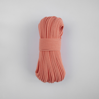 Шнур плетёный 5 мм коралловый с сердечником