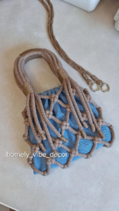 Фото из отзыва к Шнур вязаный мягкий 8 мм какао светлый с сердечником