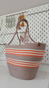 Фото из отзыва к Шнур вязаный мягкий 8 мм молочный с сердечником