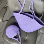 Фото из отзыва к Шнур вязаный мягкий 8 мм сиреневый с сердечником