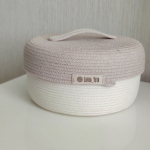 Фото из отзыва к Шнур вязаный 5 мм какао светлый с сердечником