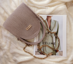 Фото из отзыва к Шнур плетёный 5 мм какао светлый с сердечником