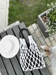 Фото из отзыва к Шнур вязаный мягкий 8 мм белый с сердечником