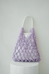 Фото из отзыва к Шнур вязаный мягкий 8 мм сиреневый с сердечником