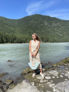 Фото из отзыва к Шнур вязаный мягкий 8 мм мятный с сердечником