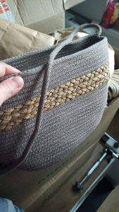 Фото из отзыва к Шнур вязаный мягкий 8 мм какао светлый с сердечником