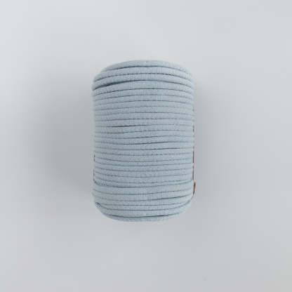 Шнур вязаный мягкий 8 мм голубой с сердечником