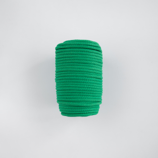 Шнур вязаный мягкий 8 мм зелёный с сердечником