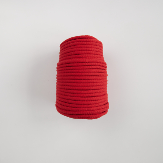 Шнур вязаный мягкий 8 мм красный с сердечником