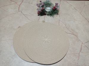 Фото из отзыва к Шнур вязаный 5 мм бежевый с сердечником