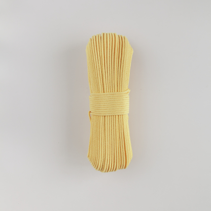 Шнур вязаный 5 мм жёлтый с сердечником