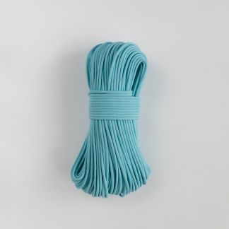 Шнур плетёный 5 мм бирюзовый светлый с сердечником