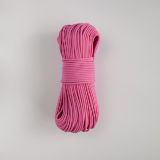 Шнур плетёный 5 мм розовый яркий с сердечником