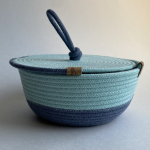 Фото из отзыва к Шнур плетёный 5 мм бирюзовый светлый с сердечником