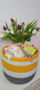 Фото из отзыва к Шнур вязаный жёсткий 8 мм серый пепельный с сердечником