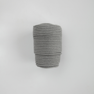 Шнур вязаный мягкий 8 мм серый с сердечником