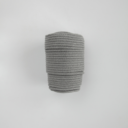 Шнур вязаный мягкий 8 мм серый с сердечником