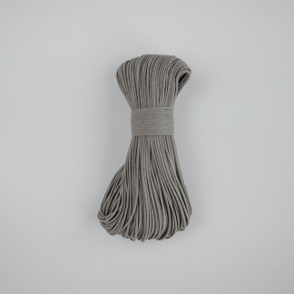 Шнур плетёный 3 мм серый тёплый с сердечником