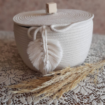 Фото из отзыва к Шнур плетёный 5 мм молочный с сердечником