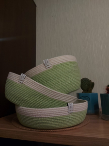 Фото из отзыва к Шнур вязаный 5 мм джинс с сердечником