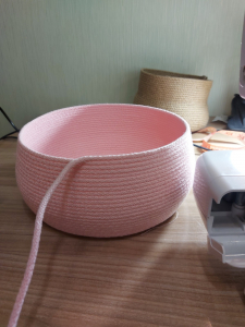 Фото из отзыва к Шнур вязаный 5 мм джинс с сердечником