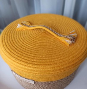 Фото из отзыва к Шнур вязаный 5 мм горчичный светлый с сердечником