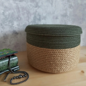 Фото из отзыва к Шнур вязаный 5 мм хаки тёмный с сердечником