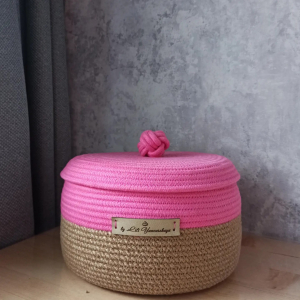 Фото из отзыва к Шнур плетёный 5 мм розовый яркий с сердечником