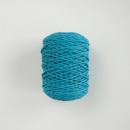 Верёвка трёхпрядная 3 мм бирюзовый