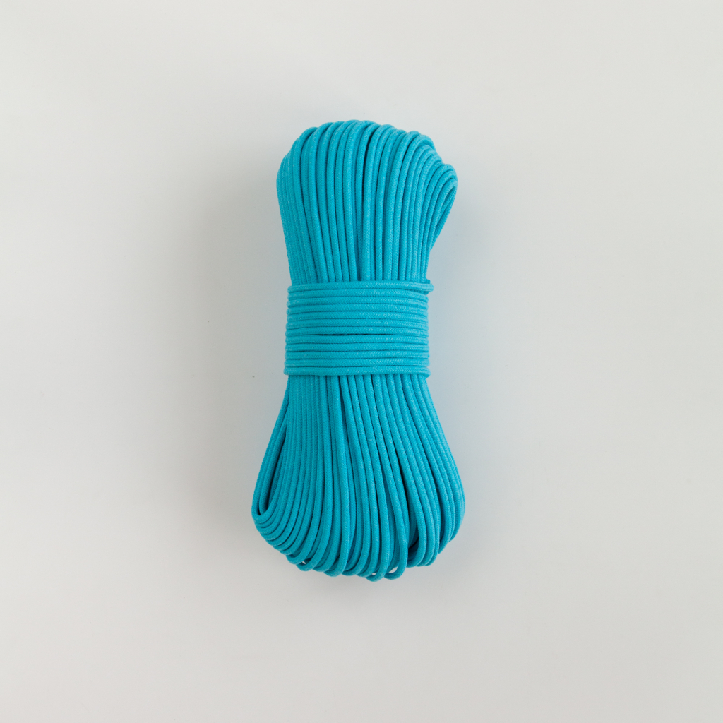 Шнур плетёный 5 мм бирюзовый с сердечником - w.ALL.s, шитьё