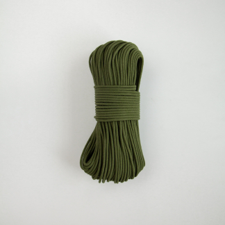 Шнур плетёный 5 мм хаки с сердечником