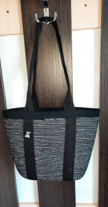 Фото из отзыва к Шнур вязаный 5 мм меланж чёрный-белый с сердечником