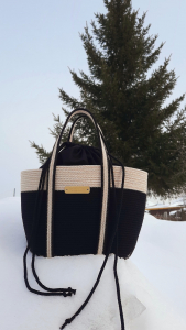 Фото из отзыва к Шнур вязаный 5 мм меланж молочный-бежевый с сердечником