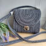 Фото из отзыва к Шнур вязаный 5 мм меланж чёрный-белый с сердечником