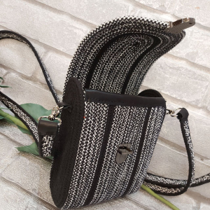 Фото из отзыва к Шнур вязаный 5 мм меланж чёрный-белый с сердечником