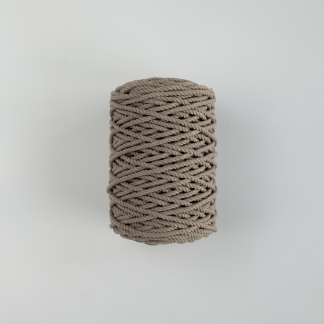 Трёхпрядная верёвка 5 мм какао светлый