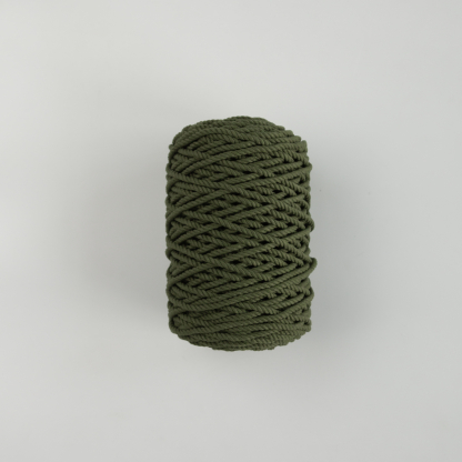 Трёхпрядная верёвка 5 мм хаки