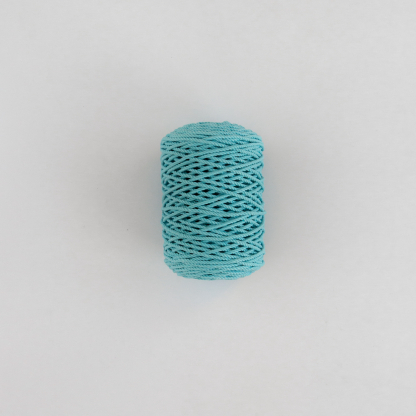 Трёхпрядная верёвка 3 мм бирюзовый светлый
